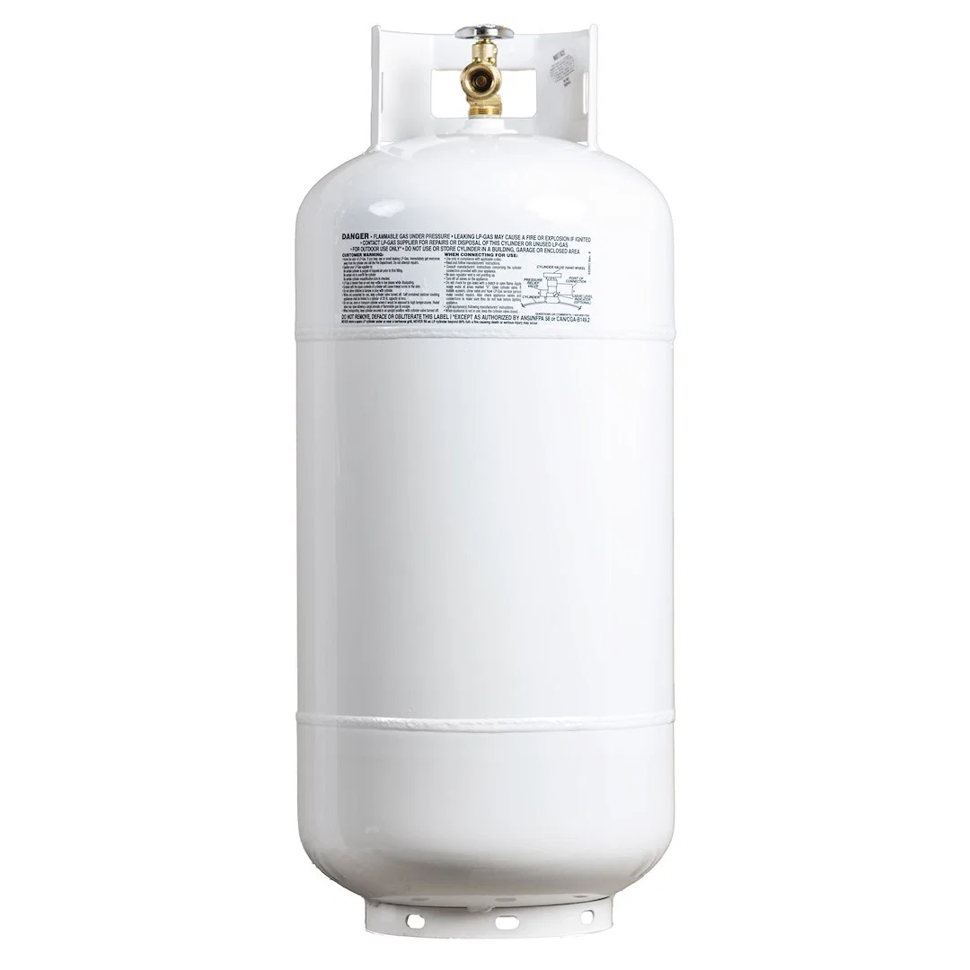 1220TCTH.4 – MANCHESTER Propane Tank, DOT Portable Tank 40 Pounds Capacity White With OPD (Overfill Prevention Device...